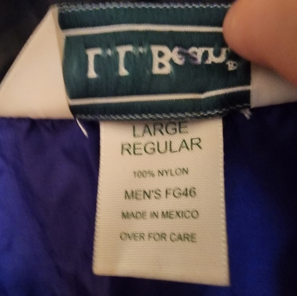 Llbean Pullover Vintage Windbreaker Purple  Quarter Zip Outdoors Active Size L - Picture 6 of 9